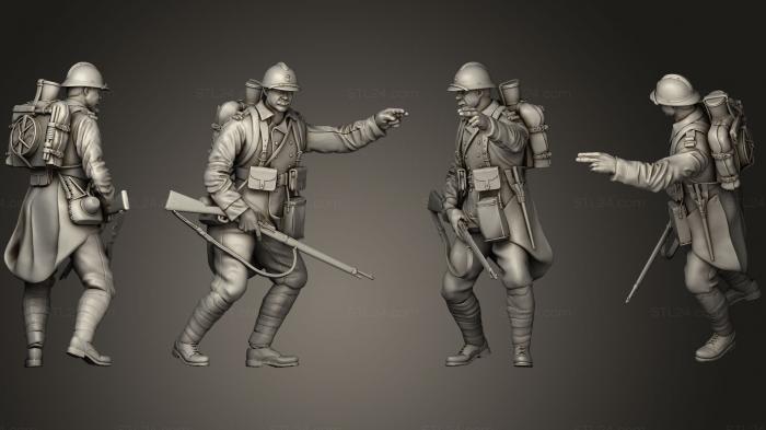 Military figurines (French soldier 1 5, STKW_0320) 3D models for cnc
